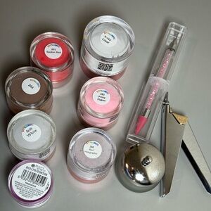 Dynamic Nail Art Powder Set - Pink, White, Brown #3